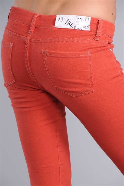 Skinny Classique Jeans In Orange 39 Tobi Us