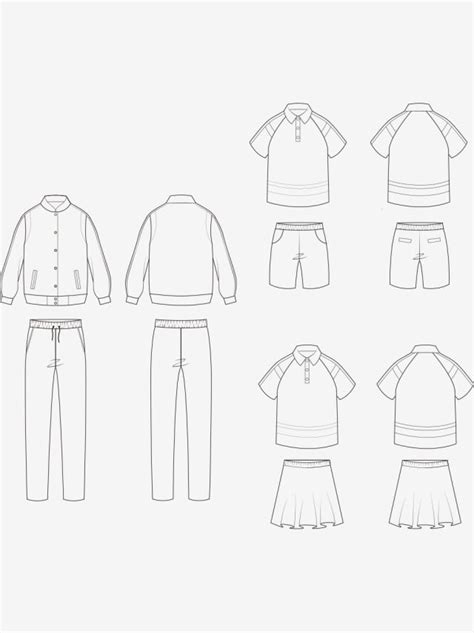 School Uniform Design Style Template Clothing Design Style