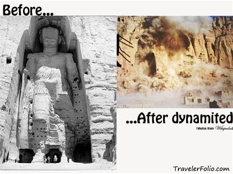 A full quarter of all children died before. One of the Buddhas of Bamiyan, Afghanistan, before and ...