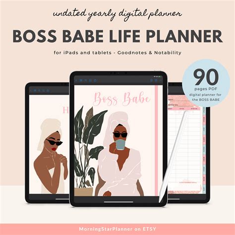 Boss Babe Life Planner Undated Digital Planner Woman Etsy Israel