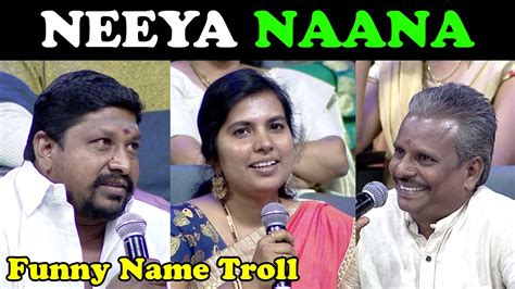 Neeya Naana Name Pudikala Full Episode I I