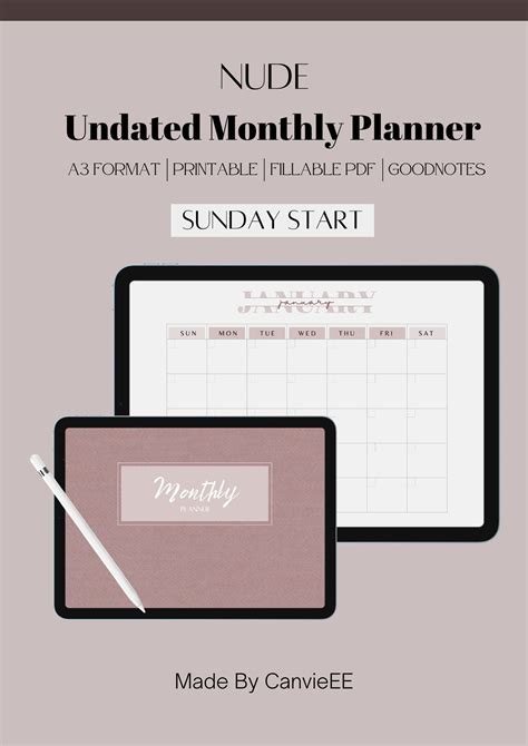 Pin On Monthly Planners