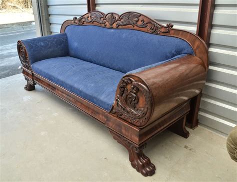 Vintage maitland smith wood & leather toped ornate consol sofa table side table delivery included. Claw Foot Sofa Innovative Camelback Leather Sofa Vintage ...