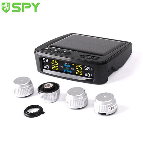 Spy Universele Solar Tpms Auto Bandenspanning Monitoring Met Externe Sensor Bandenspanning Alarm