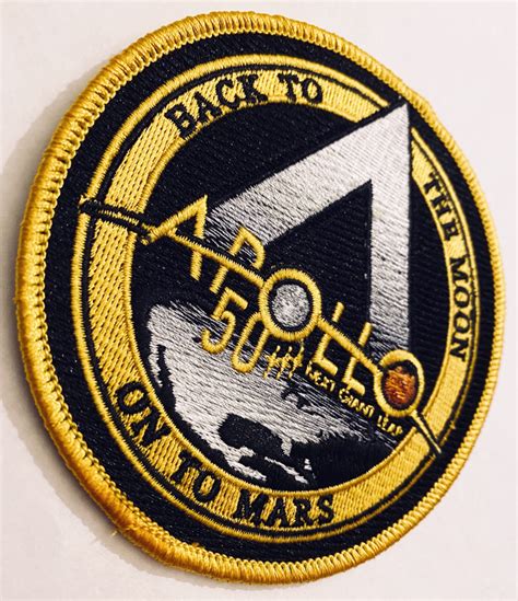 Apollo 11 50th Year Anniversary Back To The Moon On To Mars Patch