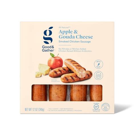 Apple gouda chicken sausage kebobs.… Apple & Gouda Chicken Sausage - 12oz - Good & Gather™ : Target