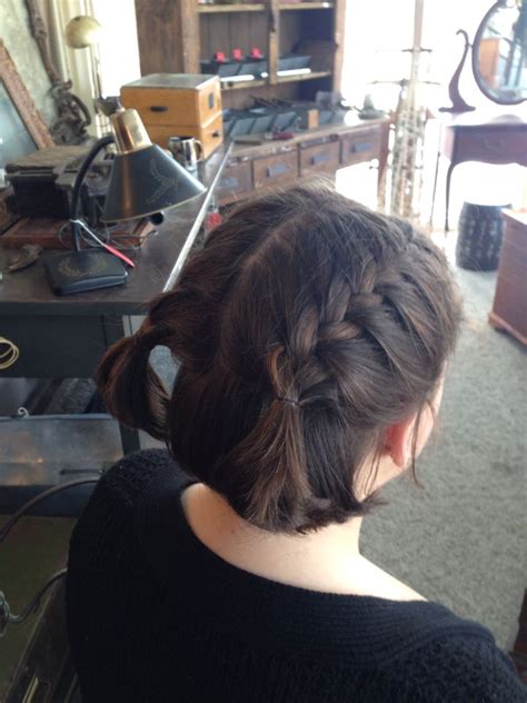 Maybe you would like to learn more about one of these? Cute pig-tail French braid with short hair | French braid ...