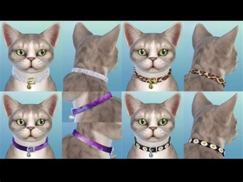 Emilythezombies Cat Collar 4 Recolors Sims 4 Pets Sims Pets Cat