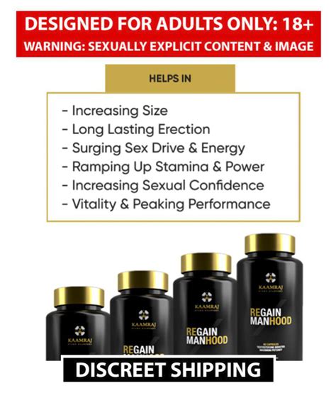 Regain Manhood Sex Power Capsule For Permanent Increase In Sex Time And Penis Size Increase 60