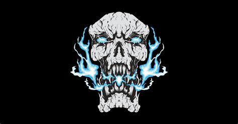 Skull With Lightning Bolts Skull Posters And Art Prints Teepublic