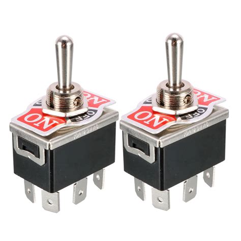 On Off On Dpdt 10a Metal Lever Toggle Switch Industrial Switches Electrical Equipment And Supplies