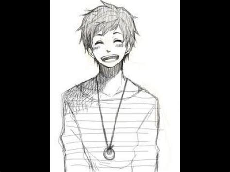 Outline a shape for the head of the anime boy. How to draw a hot anime boy. - YouTube