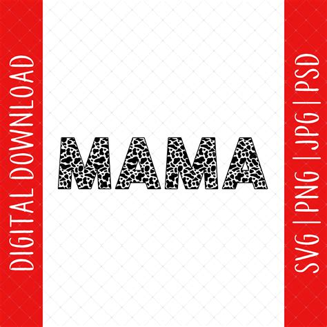 Mama Leopard Digital Download Mama Svg Mom Svg Mommy Svg Etsy