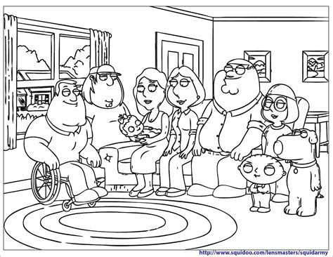 free Printable Family Guy Coloring Pages - Squid Army