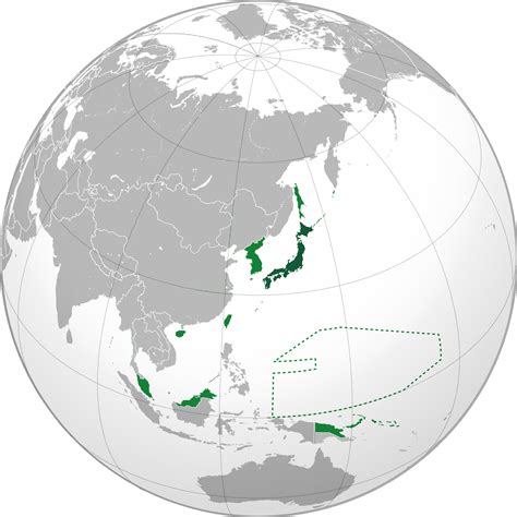 南太平洋海戦 map of japanese empire at it's peak in 1942. Empire of Japan (Central Victory) - Alternative History