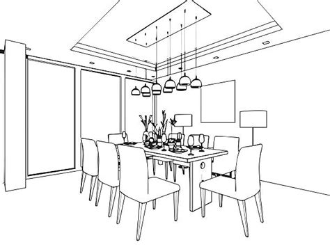 Black and white design living room set. Best Dining Room Illustrations, Royalty-Free Vector ...