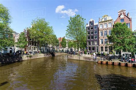 Old Gabled Buildings On Brouwersgracht Amsterdam North Holland The