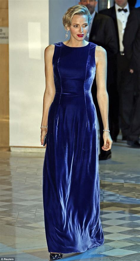 Princess Charlene Of Monaco Stuns In A Sapphire Gown At Charity Gala In