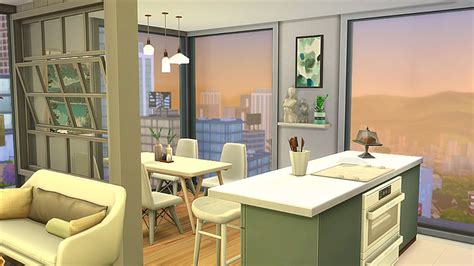 1310 21 Chic Street Apartment 🌆 Sims 4 Speed Build Stop Motion No Cc