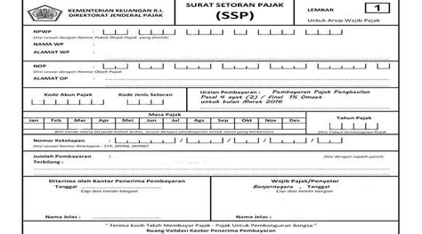 Ssp menjadi surat yang dipergunakan wajib pajak untuk membayarkan pajak yang terutang ke dalam kas negara. Kode Akun Pajak Untuk Surat Tagihan Pajak - Kumpulan Surat ...