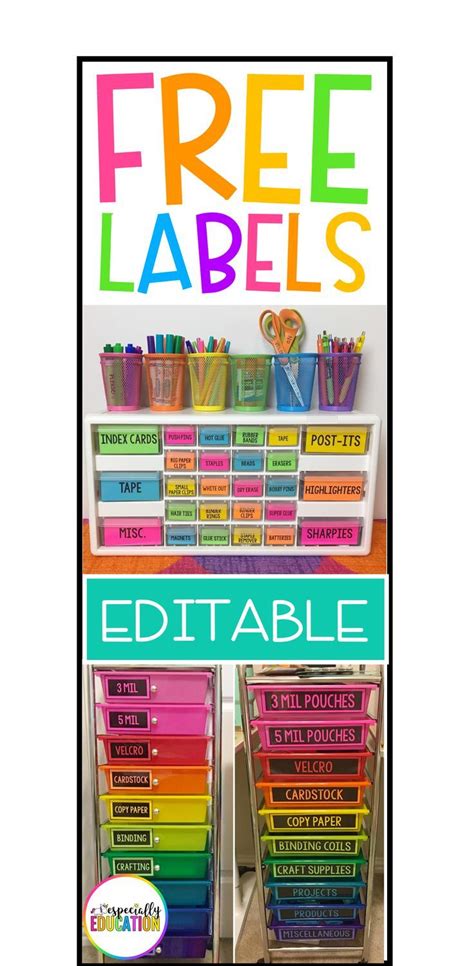 Free Editable Labels Classroom Organization Diy Classroom Labels