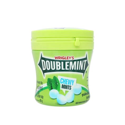 Wrigleys Doublemint Chewy Mints Peppermint Flavour 80gm