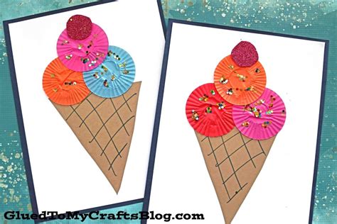 Cupcake Liner Ice Cream Craft Idea