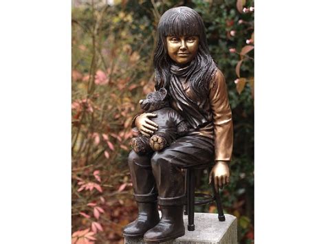Tuinbeeld Bronzen Beeld Meisje Op Stoel Trendybywave Nl