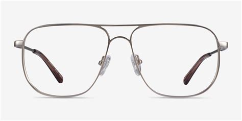 Dynamic Aviator Matte Silver Frame Glasses For Men Eyebuydirect