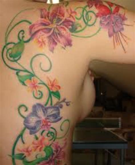 One popular way is to use vine with colourful flowers that can give it a different symbolic meaning, such as grapevine, lotus, lily, daisy or a vine of roses. Vine Tattoos And Vine Tattoo Meanings-Vine Tattoo Designs ...