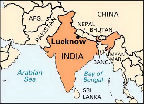 Lucknow map — satellite images of lucknow. Lucknow: location -- Kids Encyclopedia | Children's ...