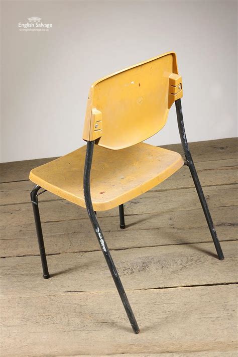 Retro Set of Four Mustard Yellow Chairs