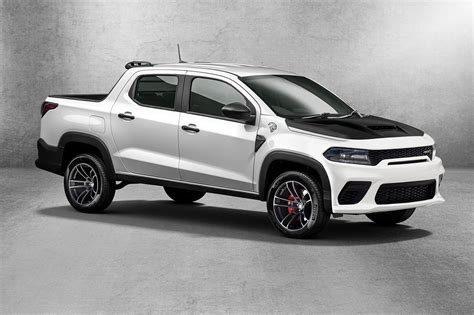 Dodge Charger Hellcat Pickup Truck Rendered With Fiat Strada
