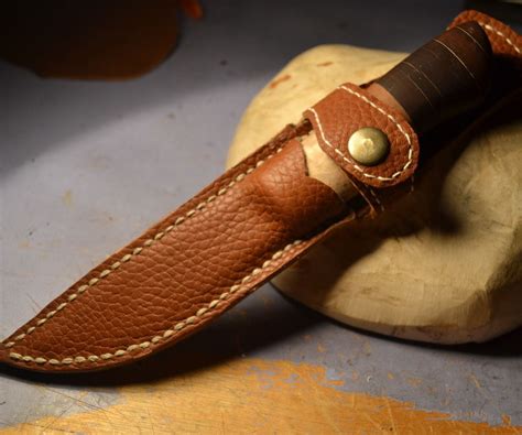 Leather Knife Sheath 7 Steps With Pictures Instructables