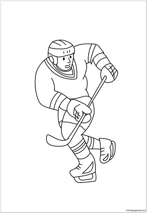 You can use our amazing online tool to color and edit the following ice hockey coloring pages. Ice Hockey Playing Coloring Page - Free Coloring Pages Online