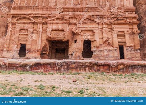 Palace Tomb In The Ancient City Petra Jord Stock Image Image Of View