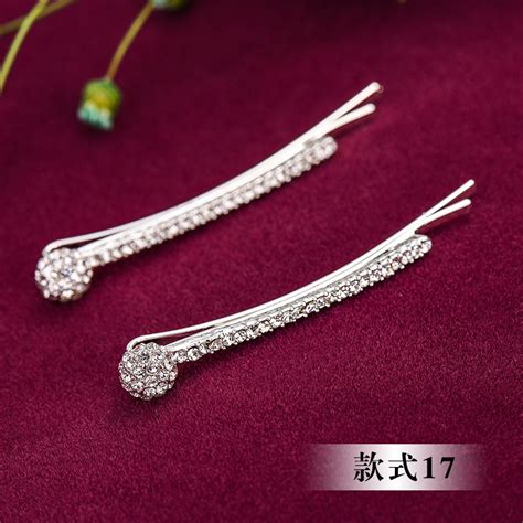 Adult Hair Accessories Clip A Word Clip Rhinestone Pair Clip Girl Hair Clip Side Clip Bangs Top