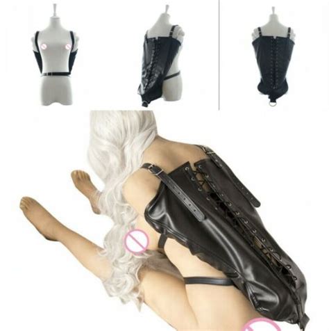 Pu Leather Arm Binder Harness Armbinder Restraint Glove Straight Jacket Roleplay Ebay