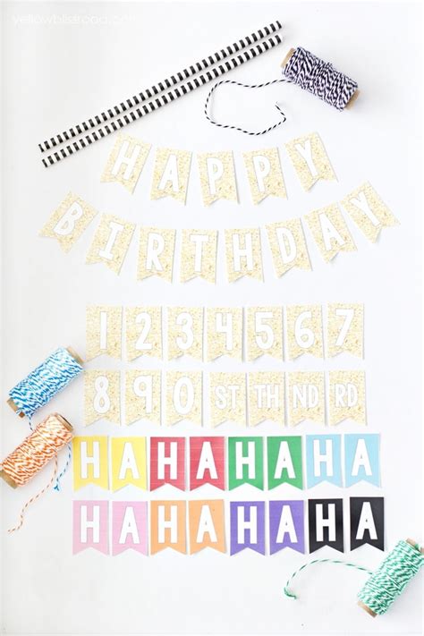 Free Printable Happy Birthday Mini Cake Bunting Tatertots And Jello