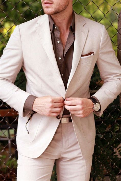 Mens brook taverner suit jacket beige size 40r wool blend #i2. AND YOU KNOW I LIKE A BROWN SHIRT WITH EARTH TONE SUIT ...