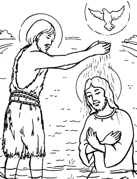 John Baptism Of Jesus Coloring Pages : Best Place to Color