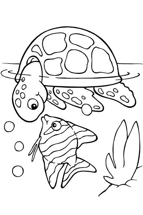 Maybe you would like to learn more about one of these? Sea Turtle Coloring Page | Kleurplaten, Dieren kleurplaten ...