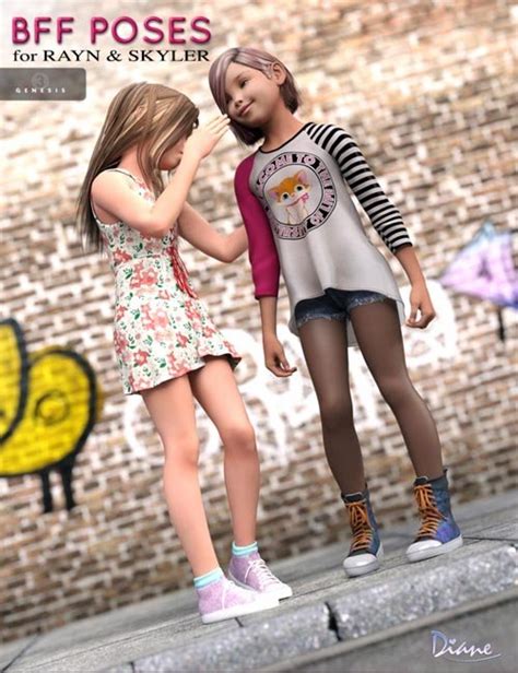bff poses for rayn and skyler genesis 2 female daz3d and poses stuffs download free
