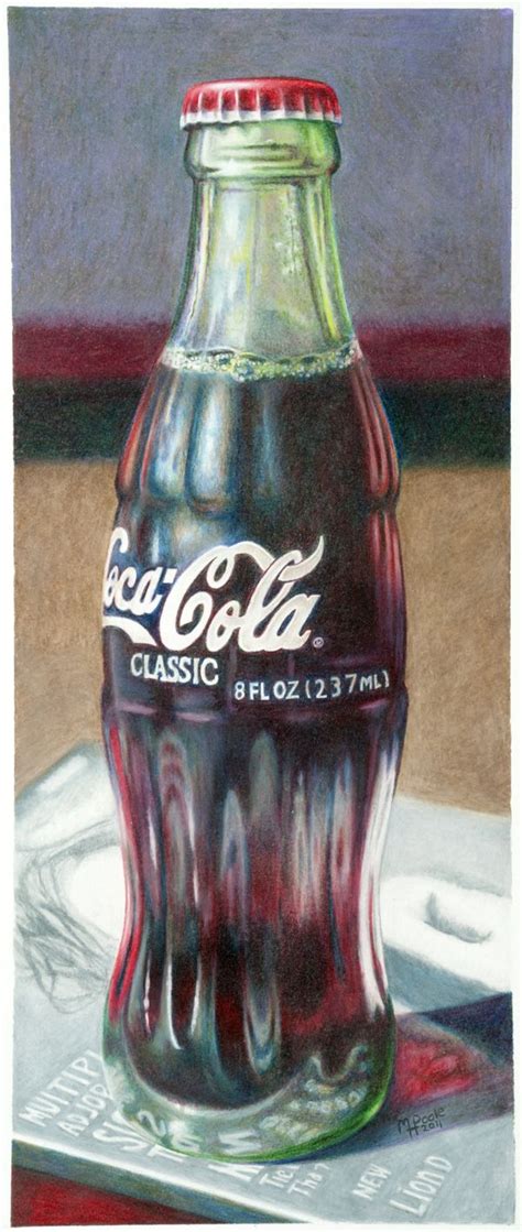 Coke Bottle Bottle Drawing Color Pencil Drawing Cola