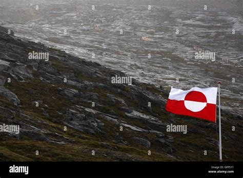 Greenland Flag In Nuuk Greenland Stock Photo Alamy