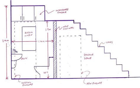 Stairwell width and stair the minimum recommended stair landing length is 36 (or a length and width sufficiently greater the problem is, if i follow minimum code guidelines on the run, i do not have enough space for 36. bản vẽ nhà vệ sinh dưới gầm cầu thang | Cầu thang, Nhà vệ ...