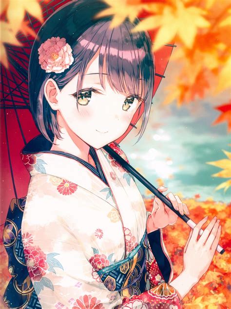 Anime Girls Kimono Wallpapers Hd Desktop And Mobile B