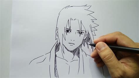 Cara Menggambar Sasuke Dari Manga Naruto Dengan Mudah Youtube