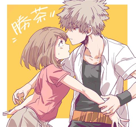 Boku No Hero Academia Uraraka Ochako Katsuki Bakugou Bakugou