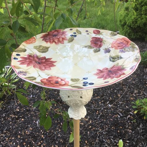 Check spelling or type a new query. Bird feeder stake - ceramic garden totem - upcycled bird ...